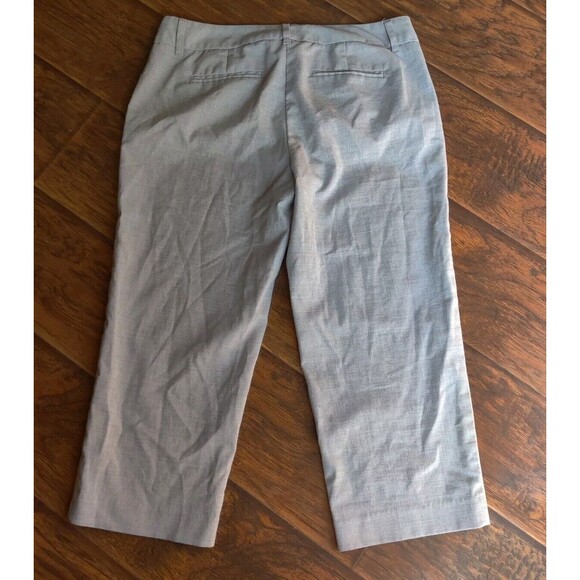 Daisy Fuentes Petites Cropped Dress Pants Capri Womens Size 6 Light Gray Heather - Picture 3 of 9